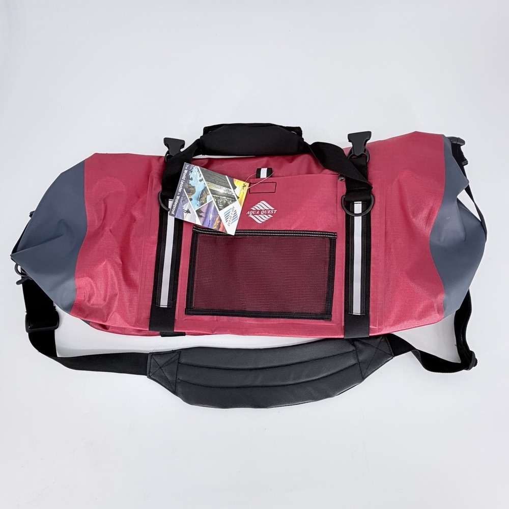 Aqua Quest 50L Waterproof Duffel Dry Bag Red Roll Top Travel Gear NWT